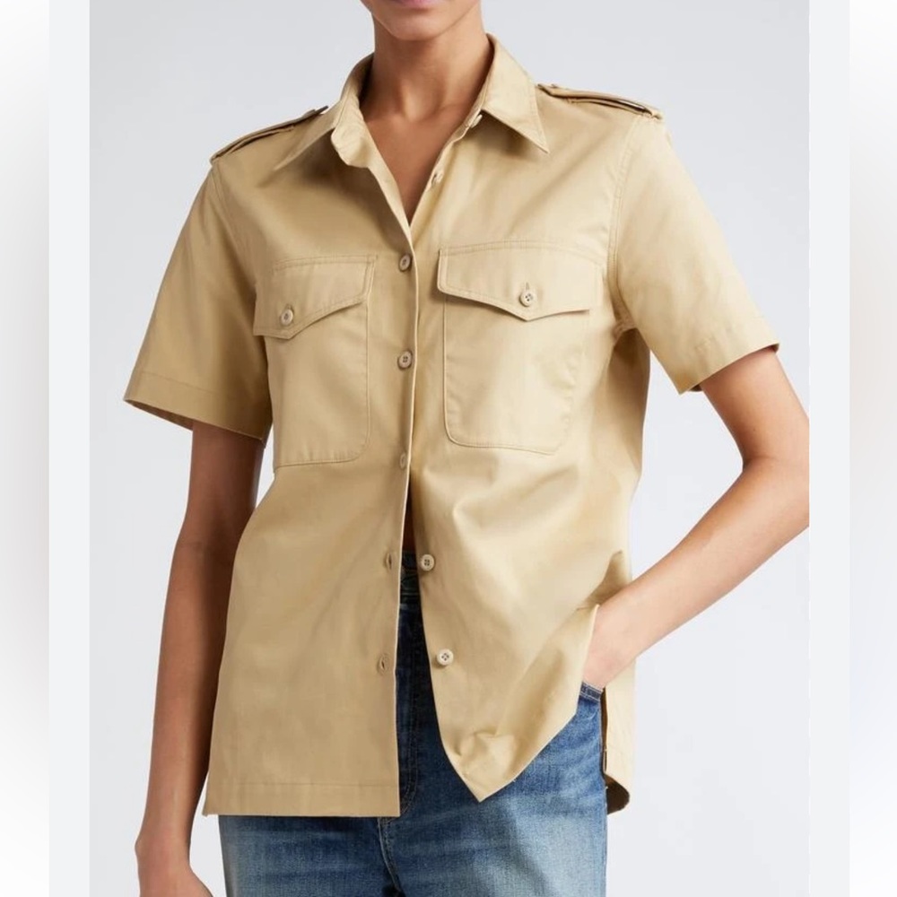 Nili Lotan Natalie Cotton Military Shirt XS